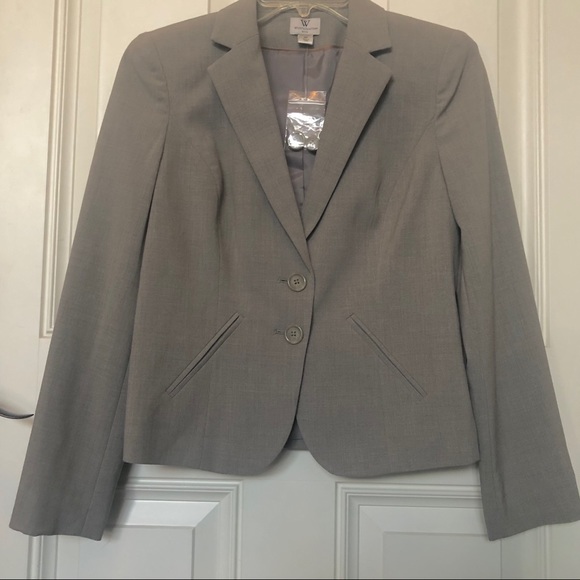 Worthington Petite BlazerJacket Gray Size 6 - Picture 2 of 9